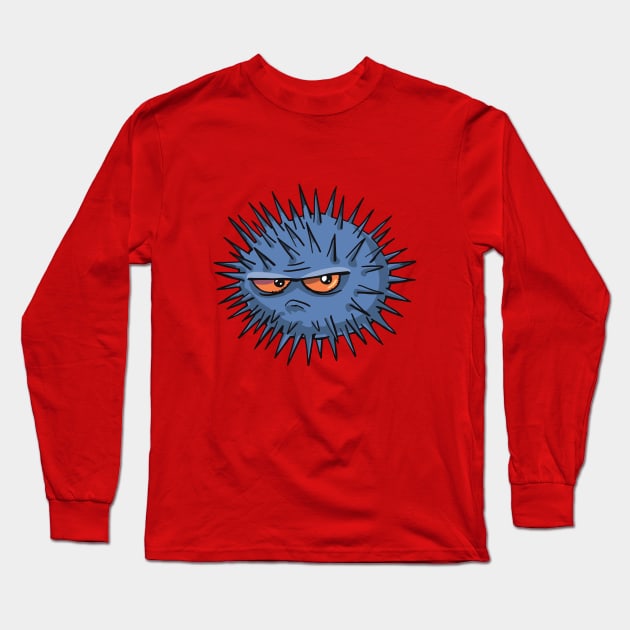 angry sea urchin Long Sleeve T-Shirt by duxpavlic